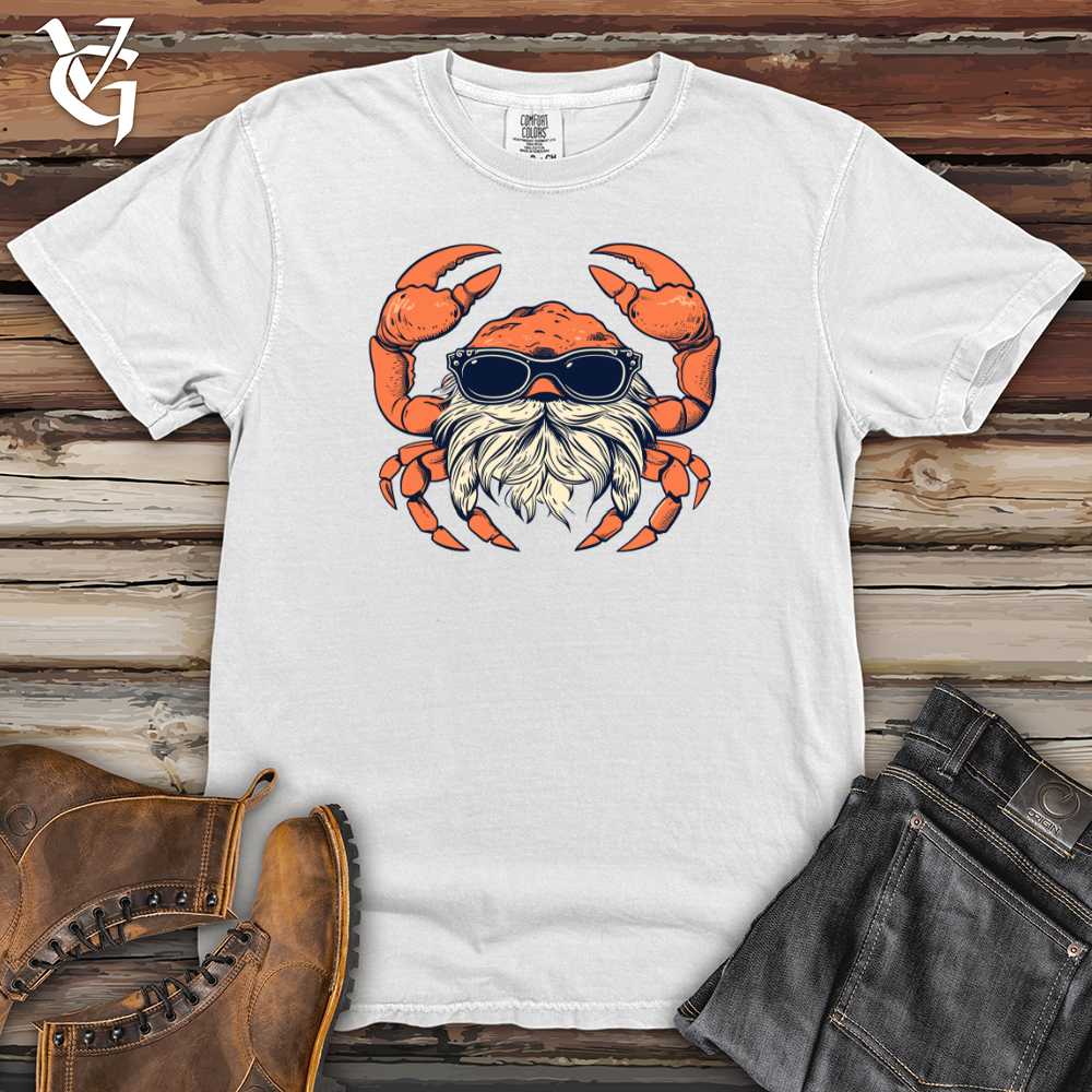 Crab Coastal Hipster Sandy Style Heavy Cotton Comfort Colors Tee