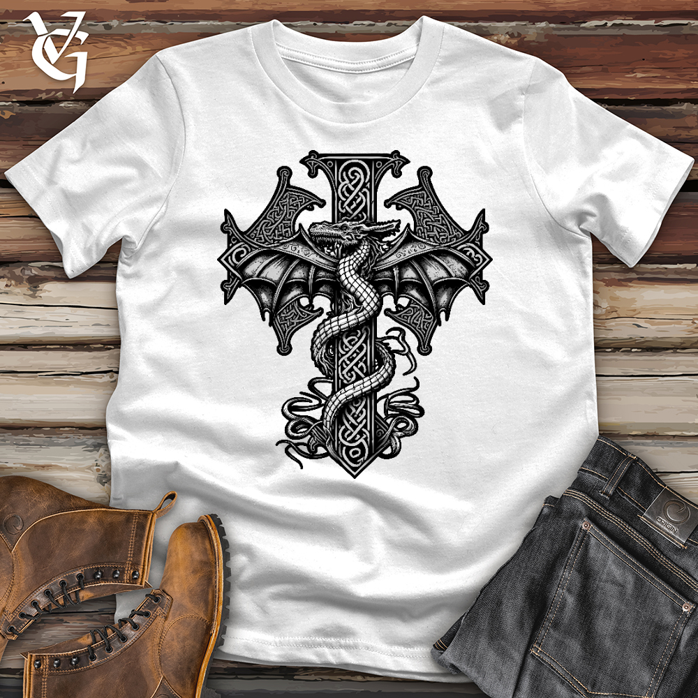 Celtic Dragon Cross Softstyle Tee