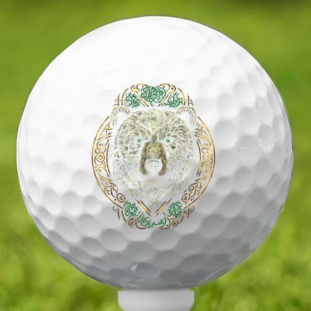 Green Eyed Bear Golf Ball 3 Pack