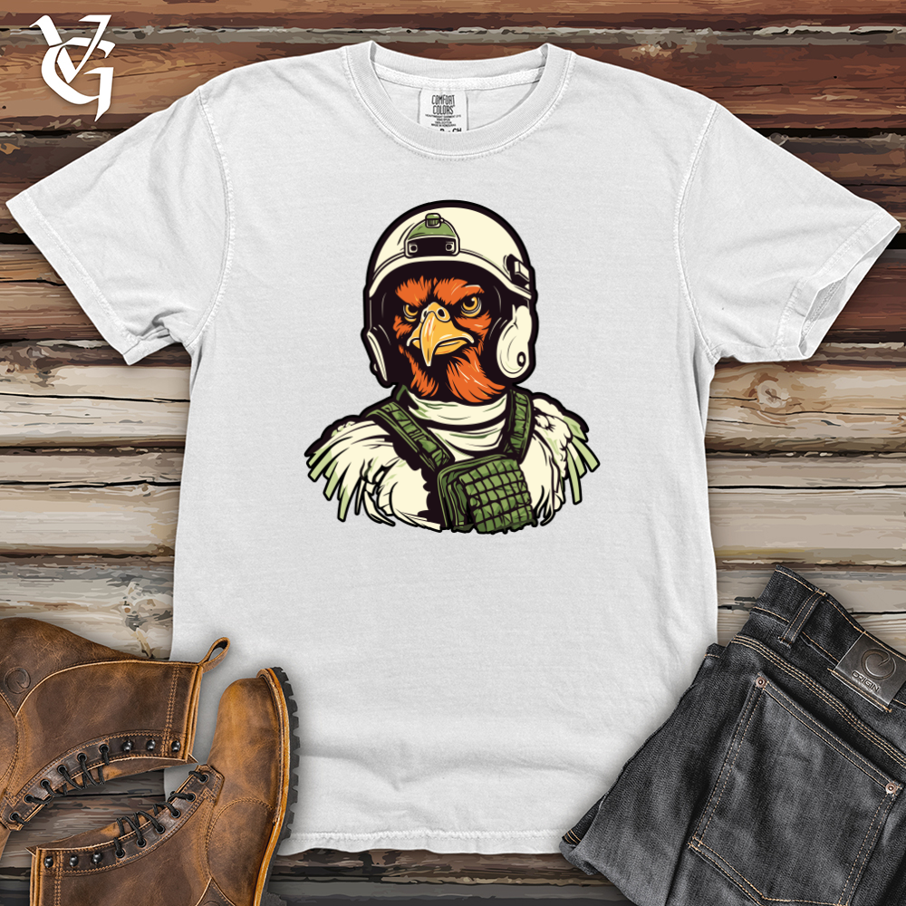 Chicken Soldier Helmet March Heavy Cotton Comfort Colors Tee