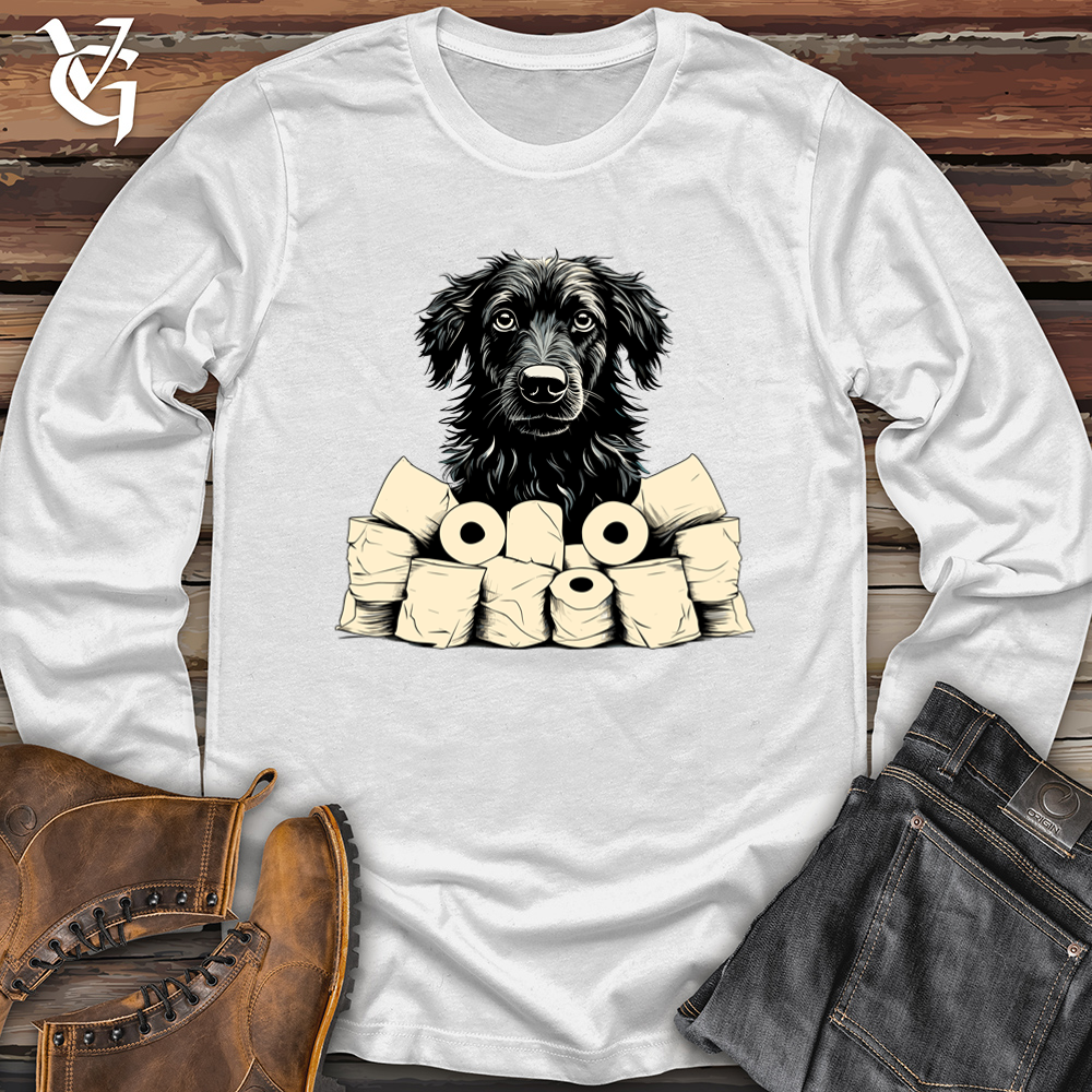 Paper Roll Patrol Black Shepherd Softstyle Long Sleeve