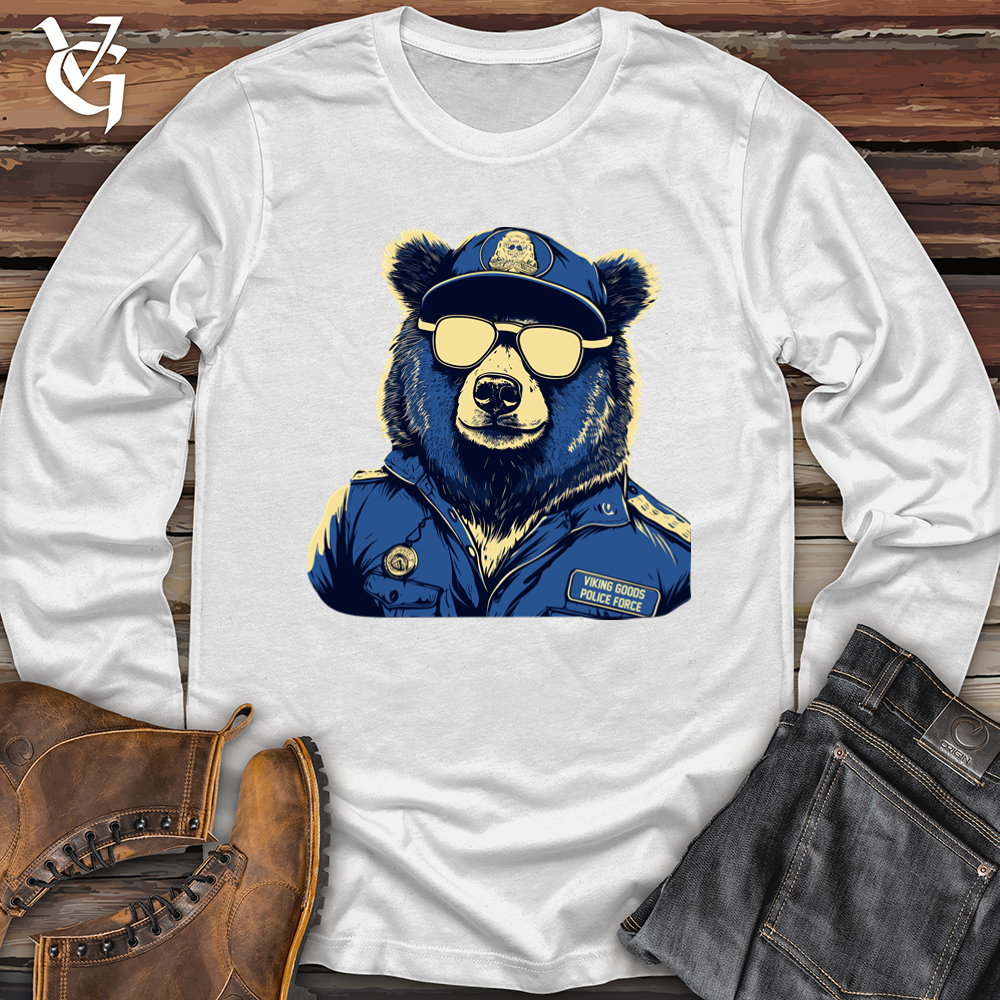 Officer Bear on Duty 01 Softstyle Long Sleeve