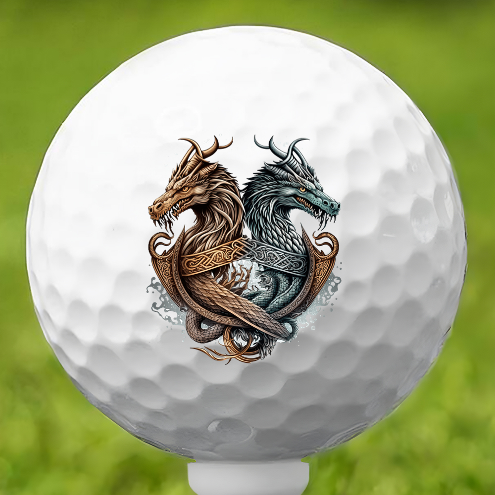Dragons At Sea Golf Ball 3 Pack