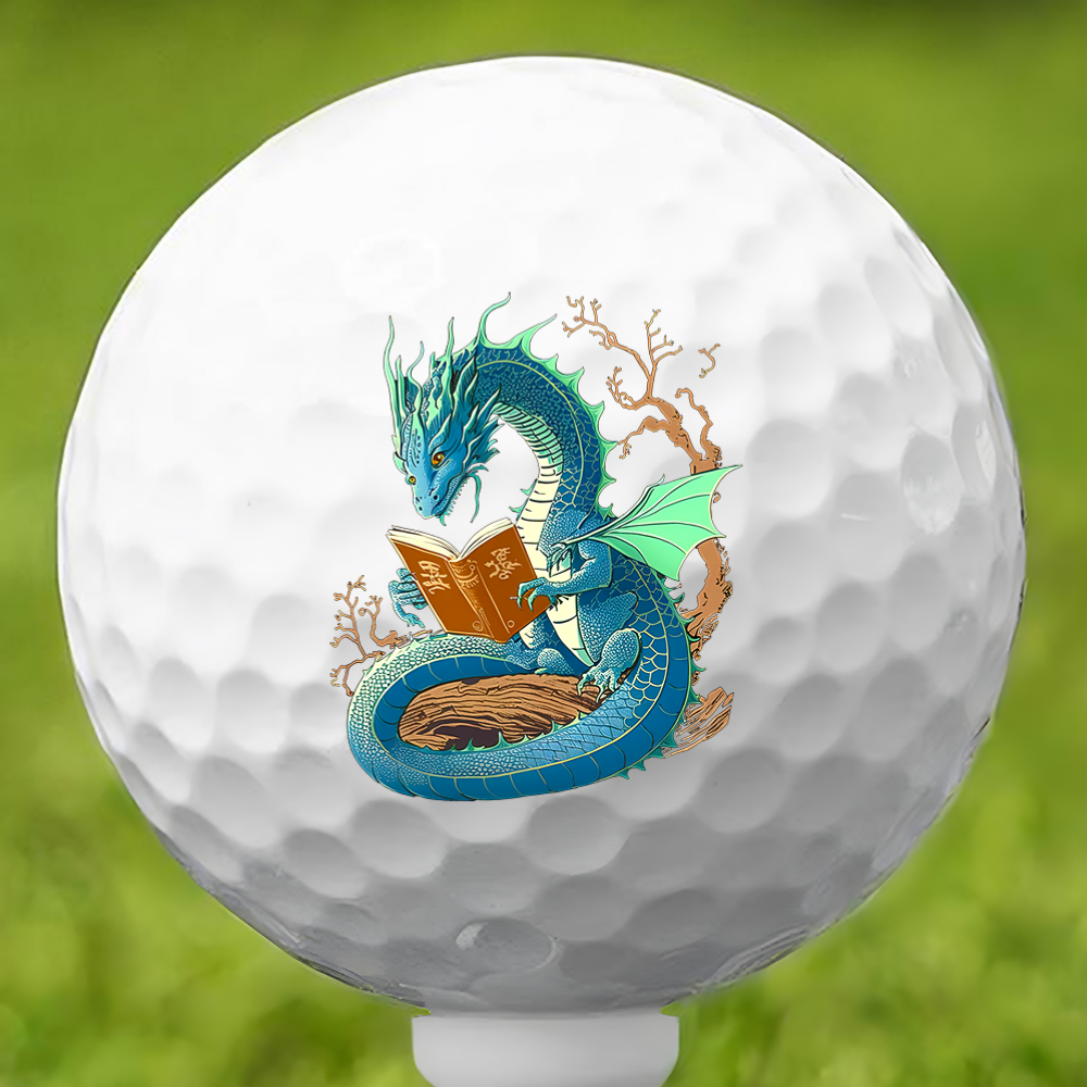 Dragon Book Worm Golf Ball 3 Pack: Tee Off with Fire-Breathing Style ...