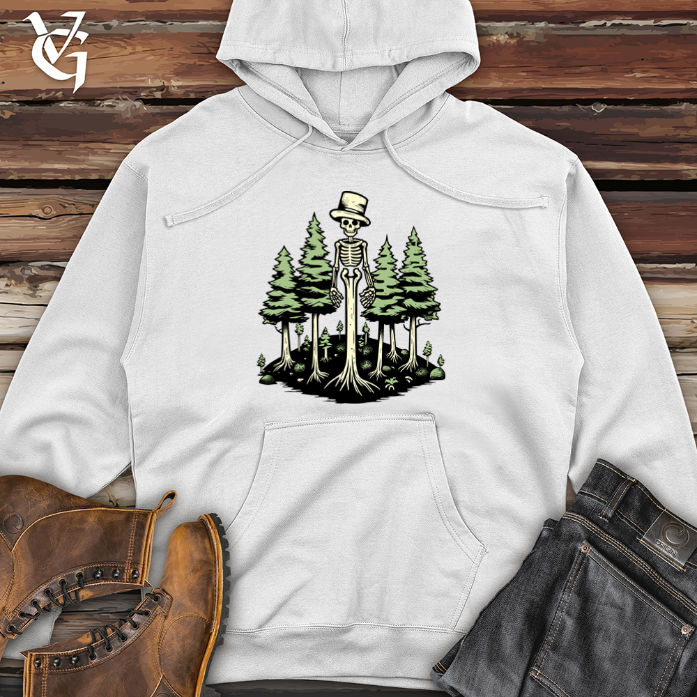 Retro Arboreal Comedy Midweight Hooded Sweatshirt