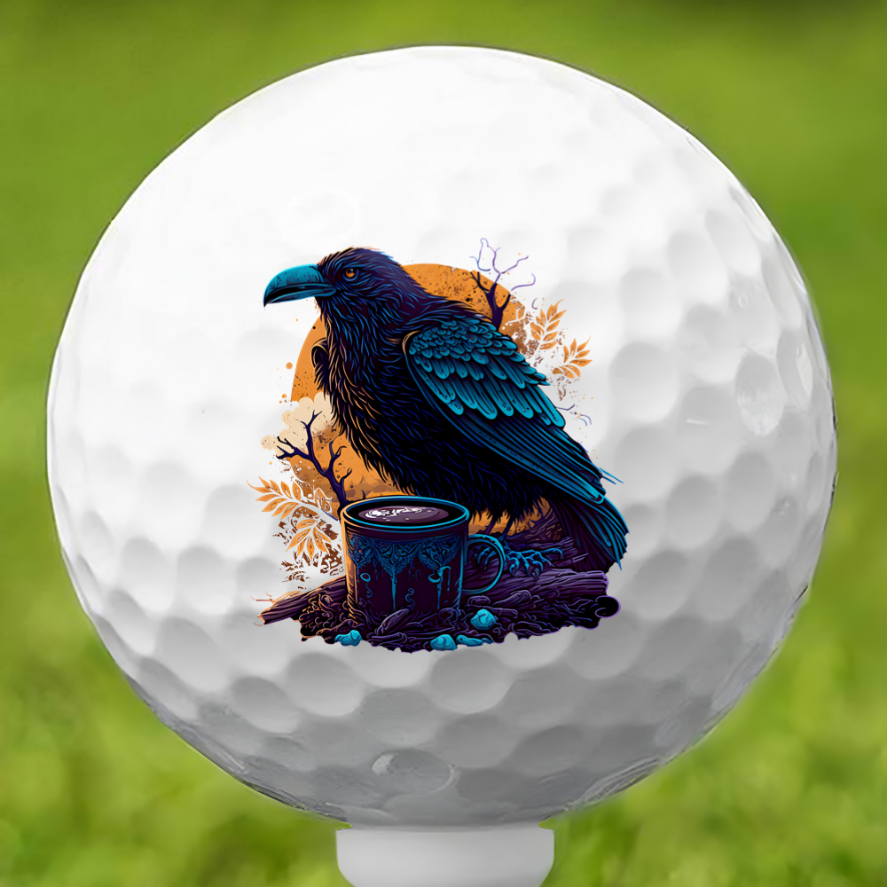 Black Raven Coffee Golf Ball 3 Pack