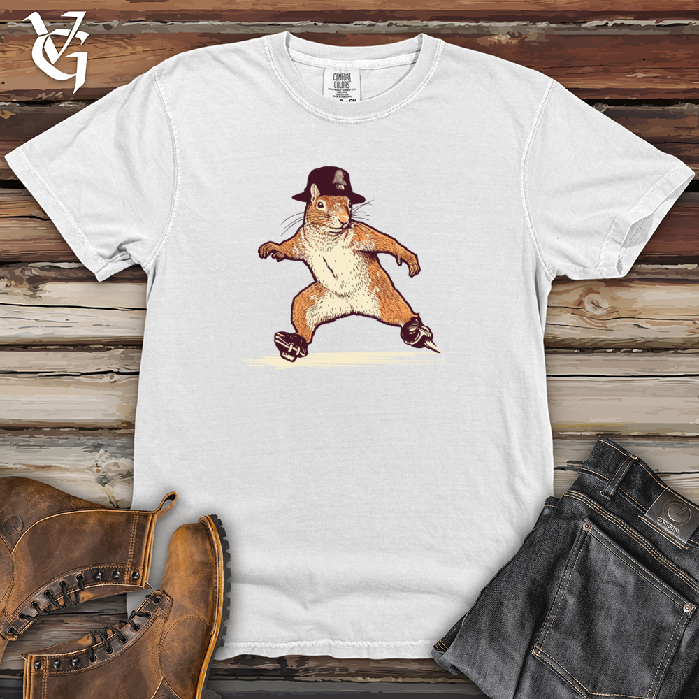 Vintage Skating Squirrel Heavy Cotton Comfort Colors Tee