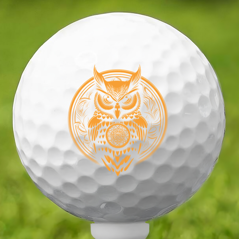 Ornate Owl Golf Ball 3 Pack