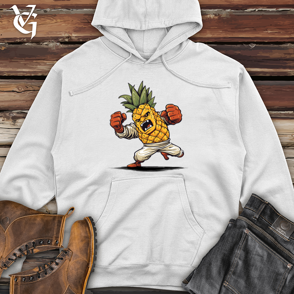 Retro Fighter Pineapple Midweight Hooded Sweatshirt