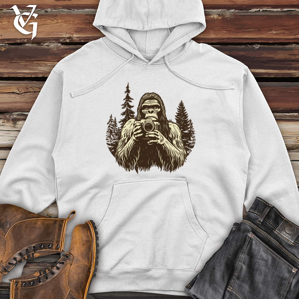 Sasquatch Capturing Snapshots Midweight Hooded Sweatshirt