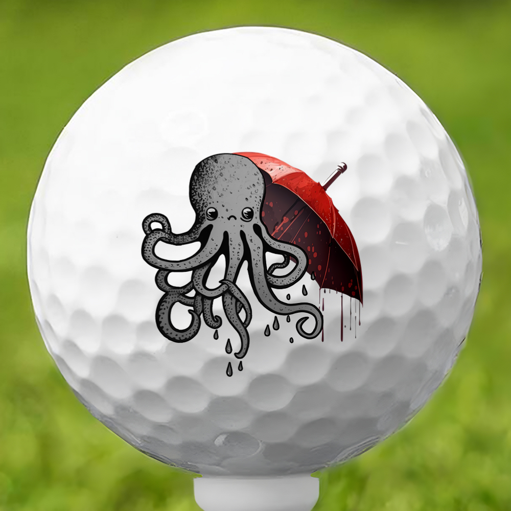 Octopus Umbrella Golf Ball 3 Pack