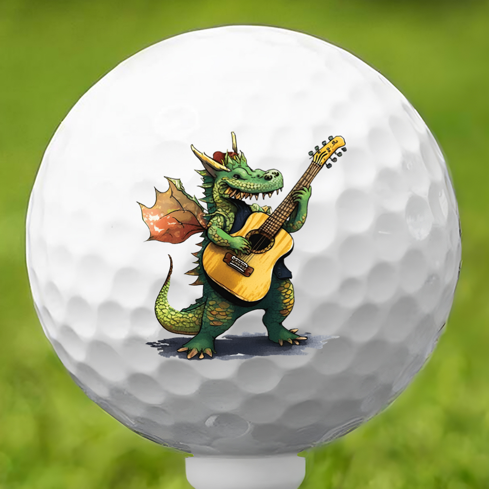 Little Dragon Guitarist Golf Ball 3 Pack