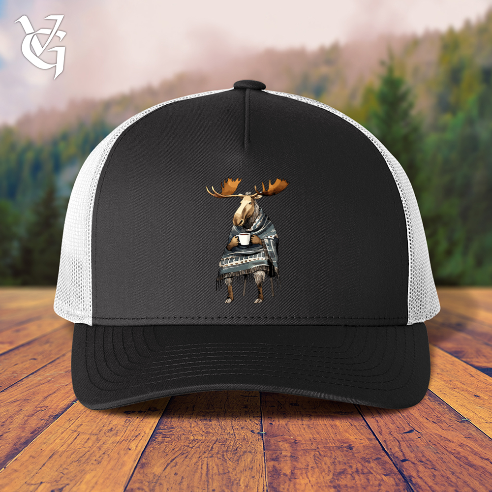 Coffee Drinking Moose Trucker Cap