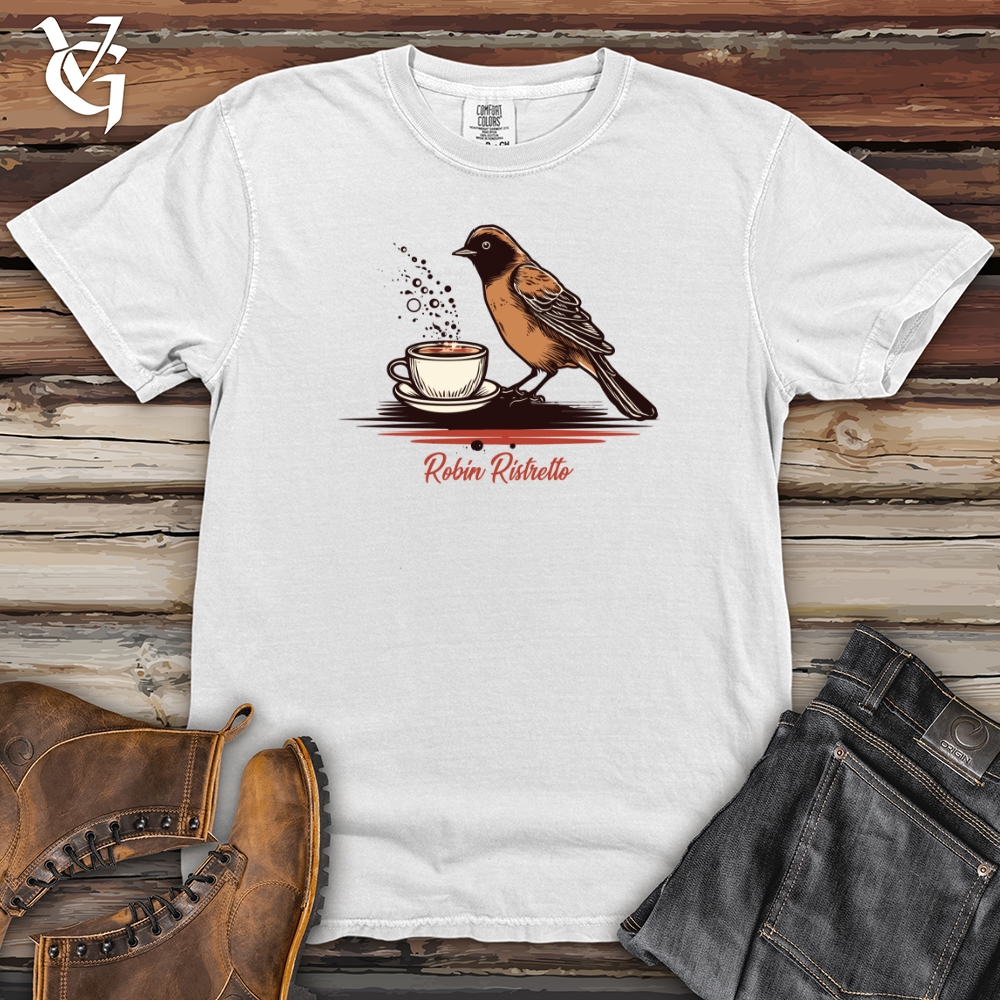 Robin Dawn Chirp Coffee Clutch Heavy Cotton Comfort Colors Tee