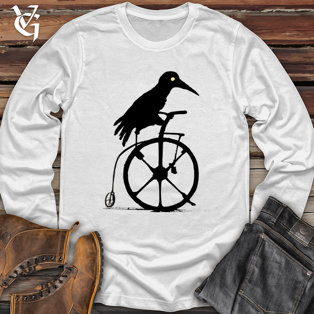 Crow Riding Bike Softstyle Long Sleeve