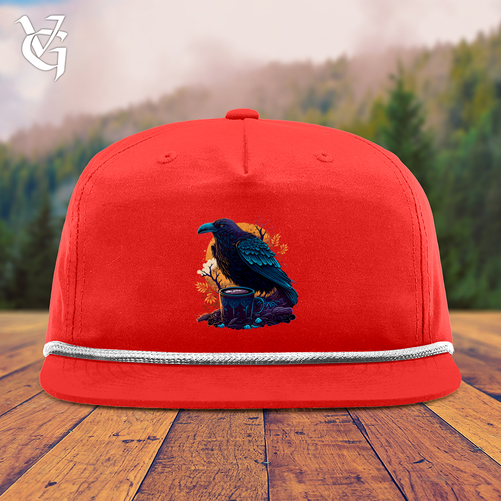 Black Raven Coffee Snapback Cap