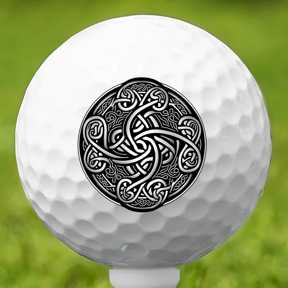 Silver Celtic Knot Golf Ball 3 Pack