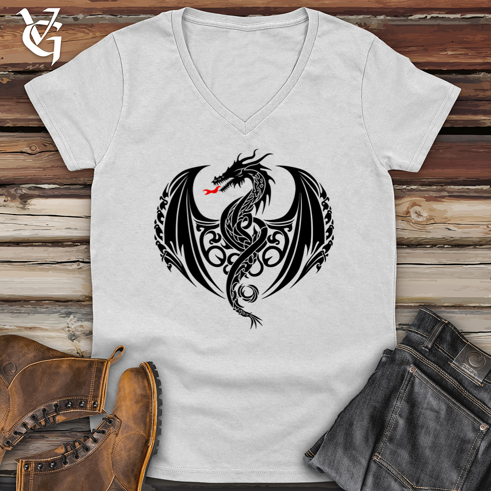 Fire Breathing Dragon Softstyle V-Neck