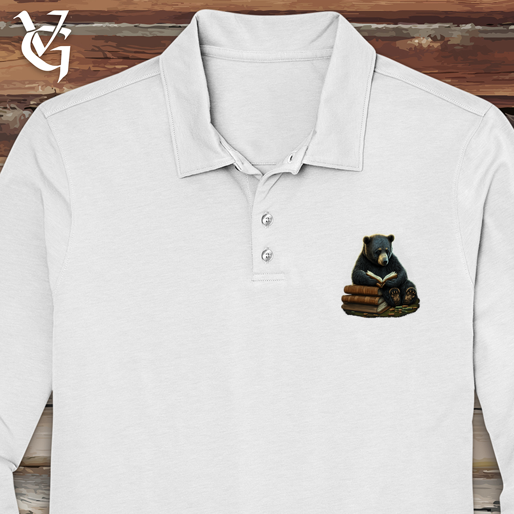 Studious Bear Long Sleeve Polo