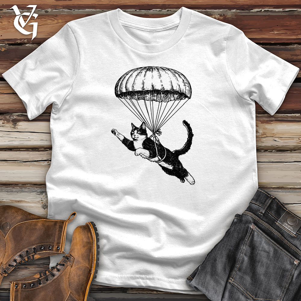 Cat Fly with Parachute Softstyle Tee