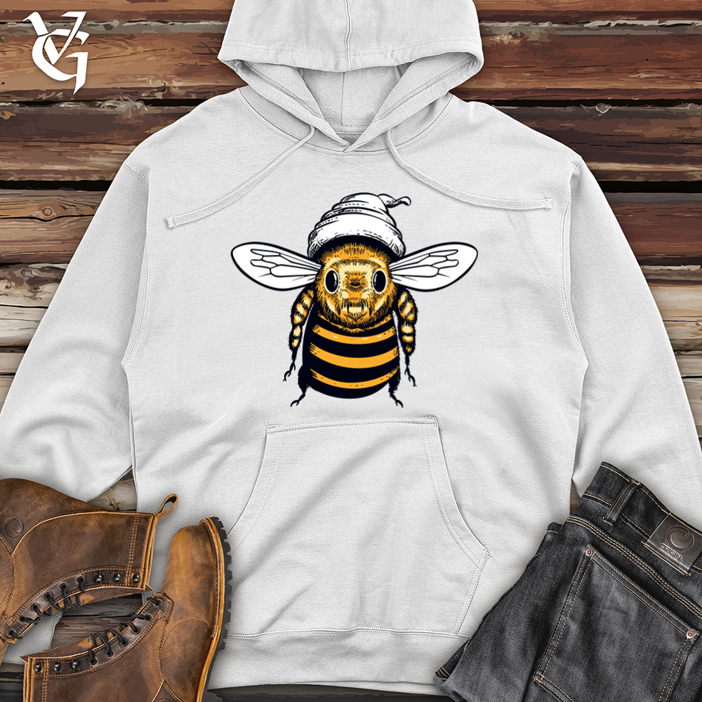 Bee in a Beanie Midweight Hooded Sweatshirt
