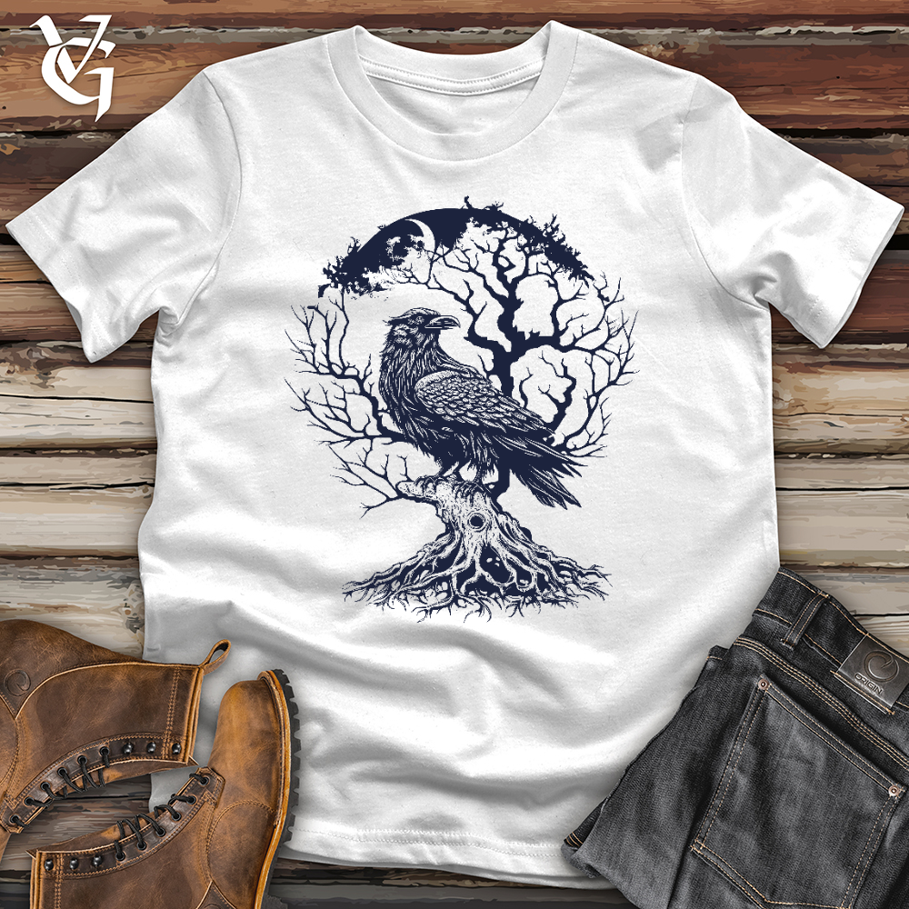 Raven and Old Tree Tattoo Softstyle Tee
