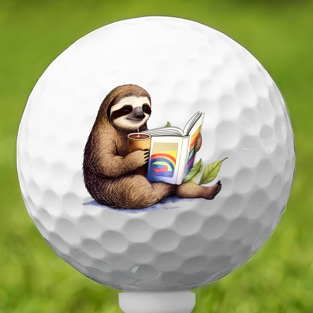 Cozy Sloth Golf Ball 3 Pack