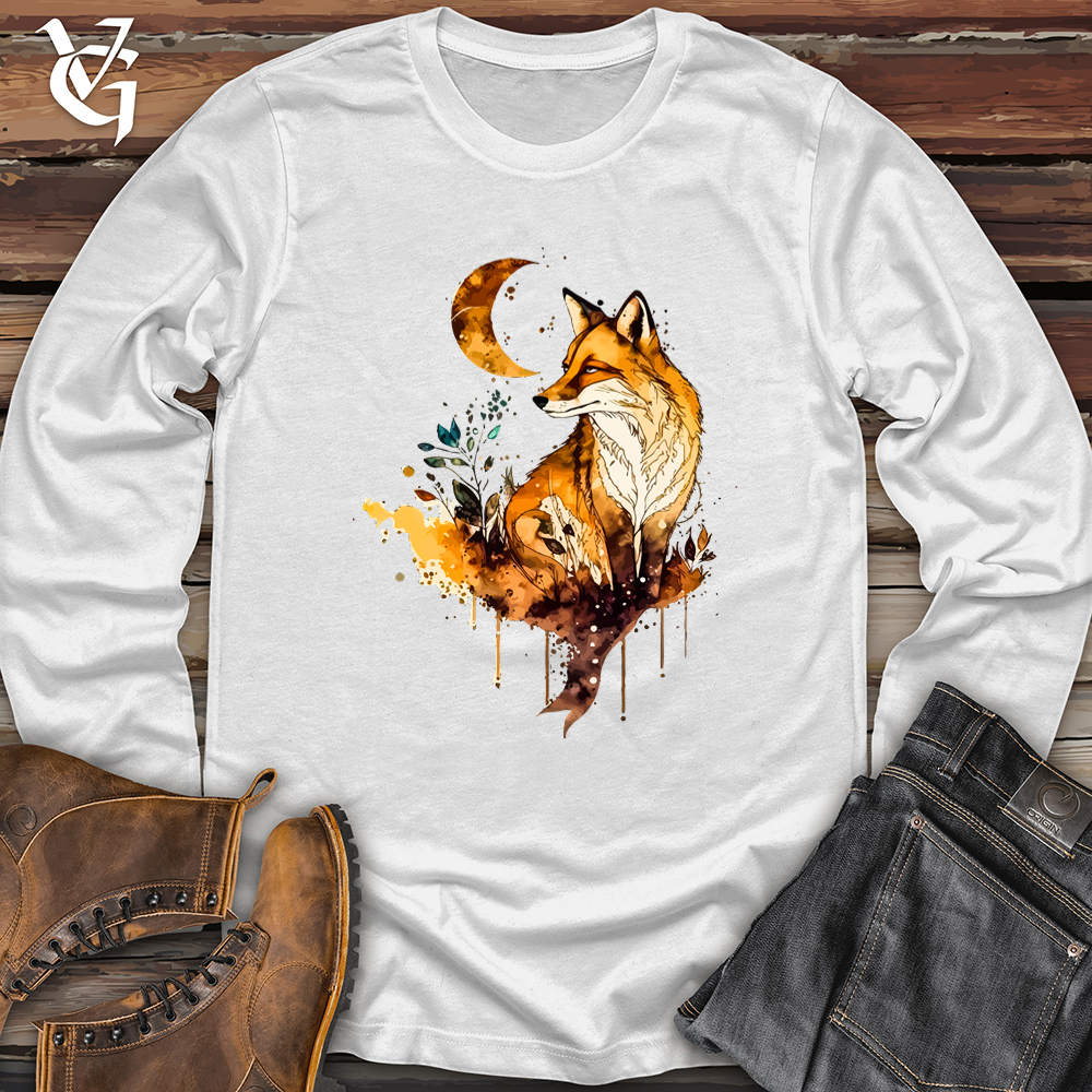 Fox Watercolor Softstyle Long Sleeve