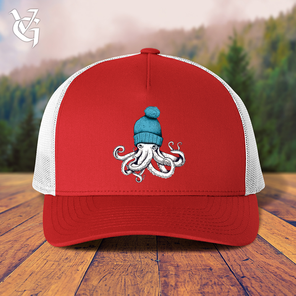 Octopus Wearing Beanie Trucker Cap