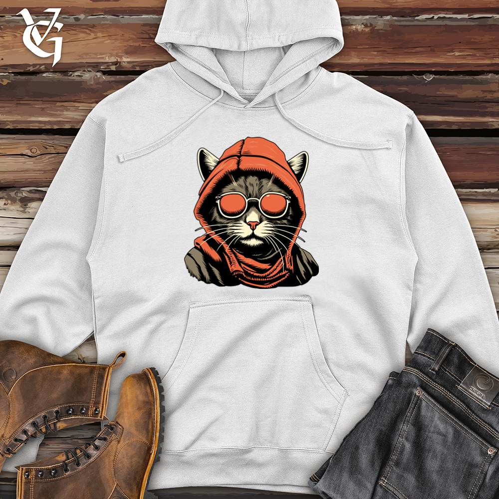 Vintage Masked Kitty Midweight Hooded Sweatshirt