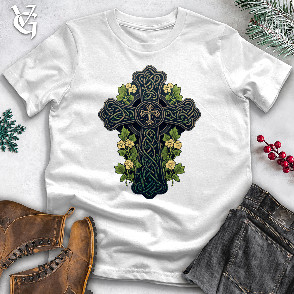 Celtic Cross Garden Cotton Tee