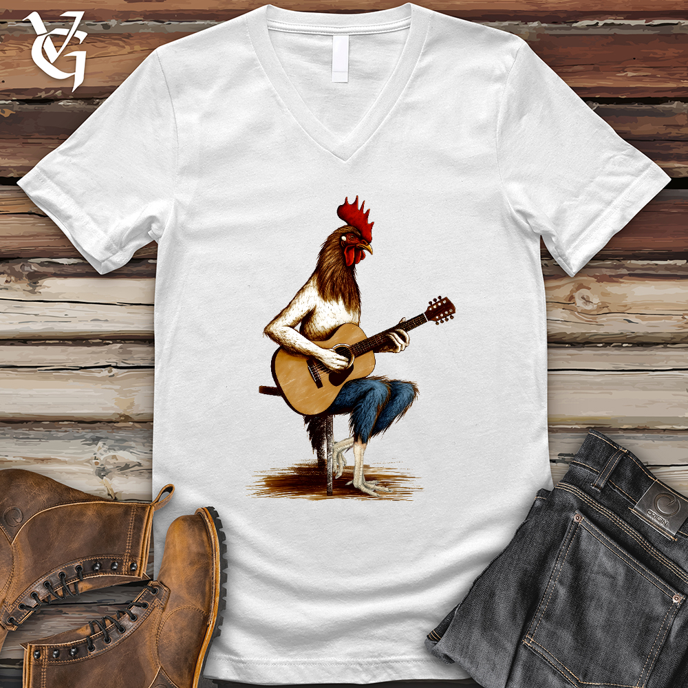 Chicken Guitarist V-Neck Tee