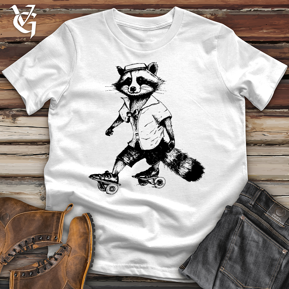 Raccoon on Roller Skates Softstyle Tee
