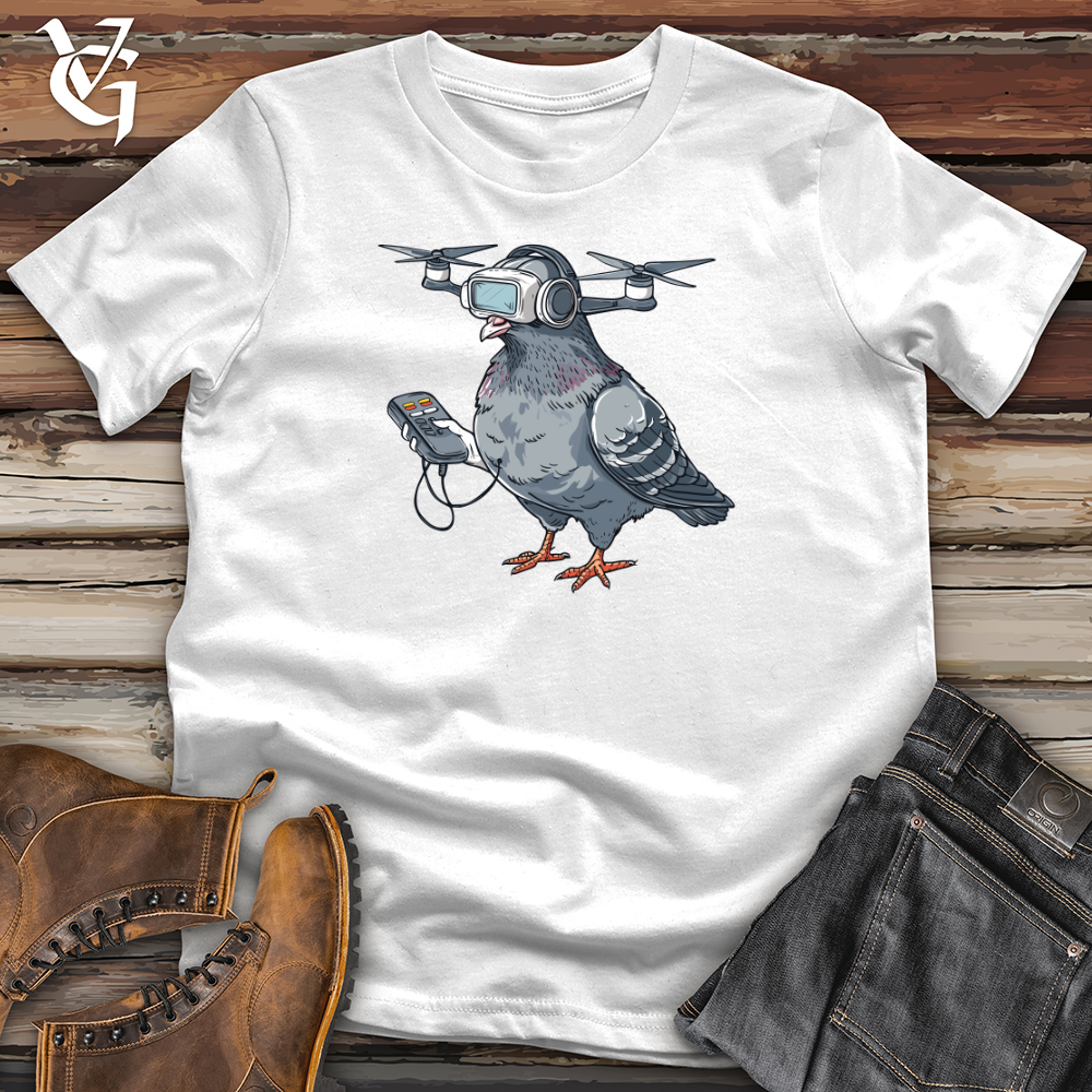 Pigeon Drone Pilot Softstyle Tee Fly High in Style Viking Goods Company