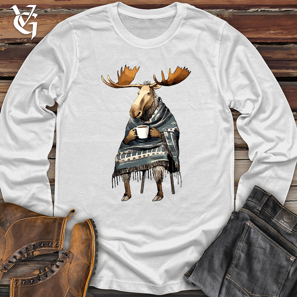 Coffee Drinking Moose Long Sleeve