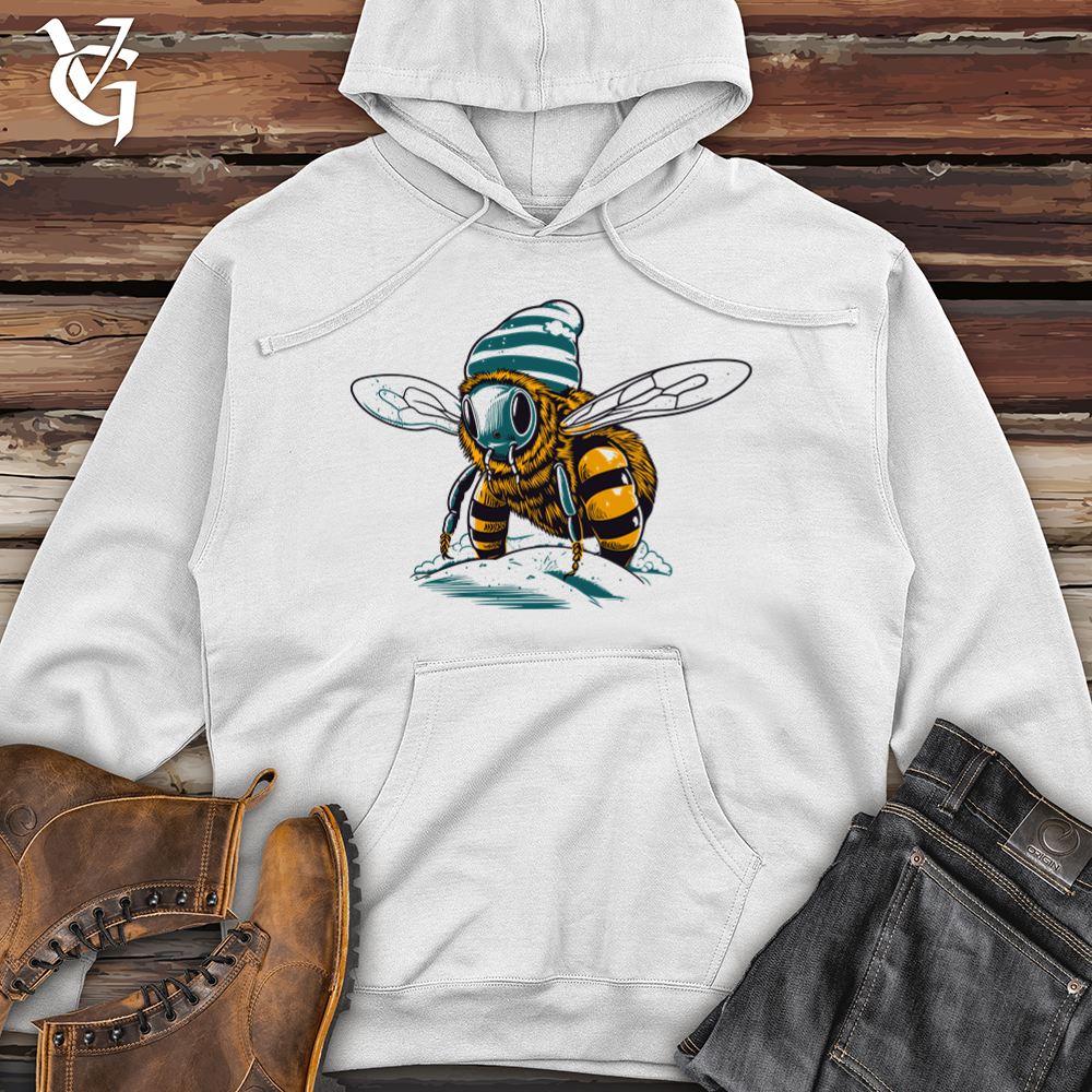 Stylish Beanie Bee Midweight Hooded Sweatshirt