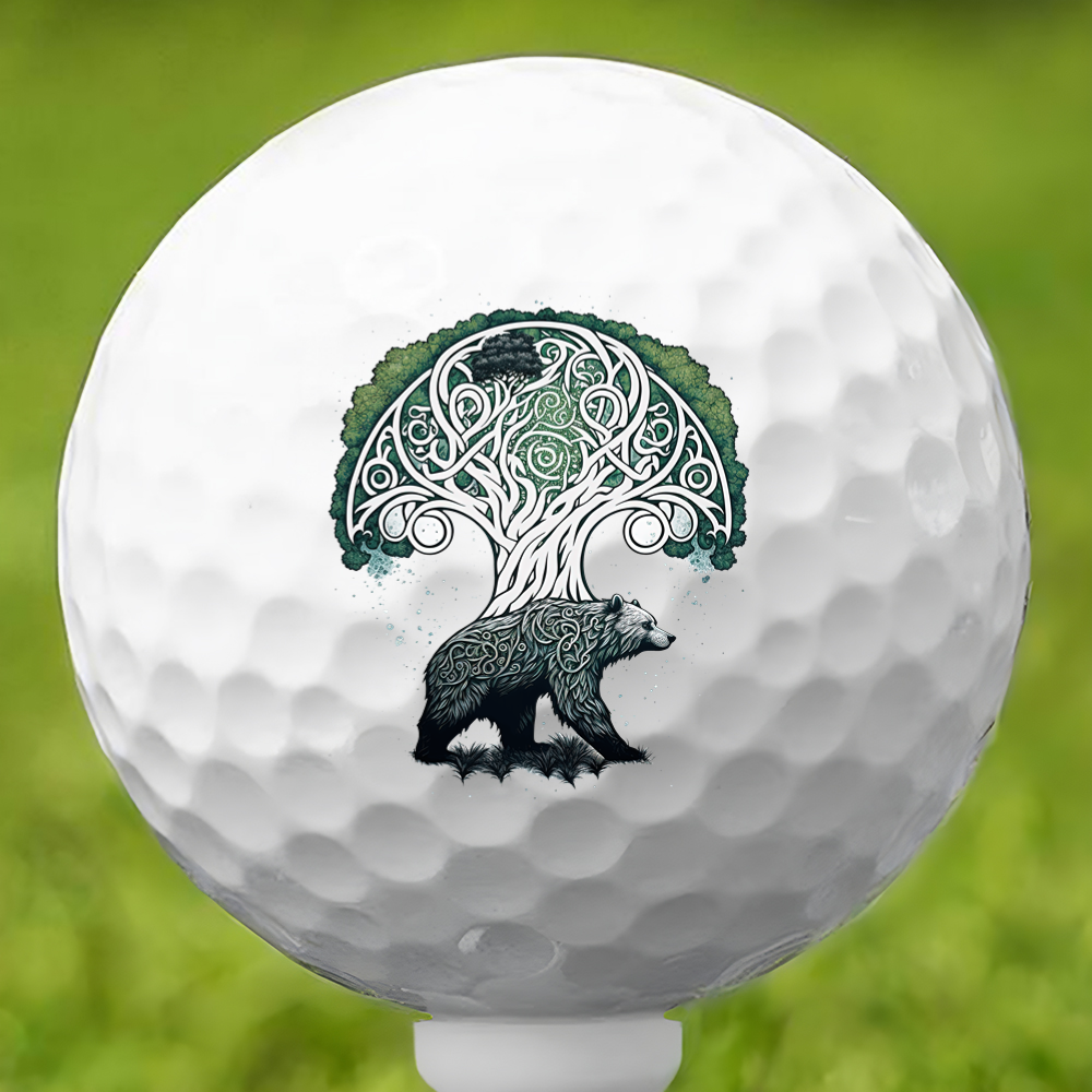 Celtic Bear Of Life Golf Ball 3 Pack