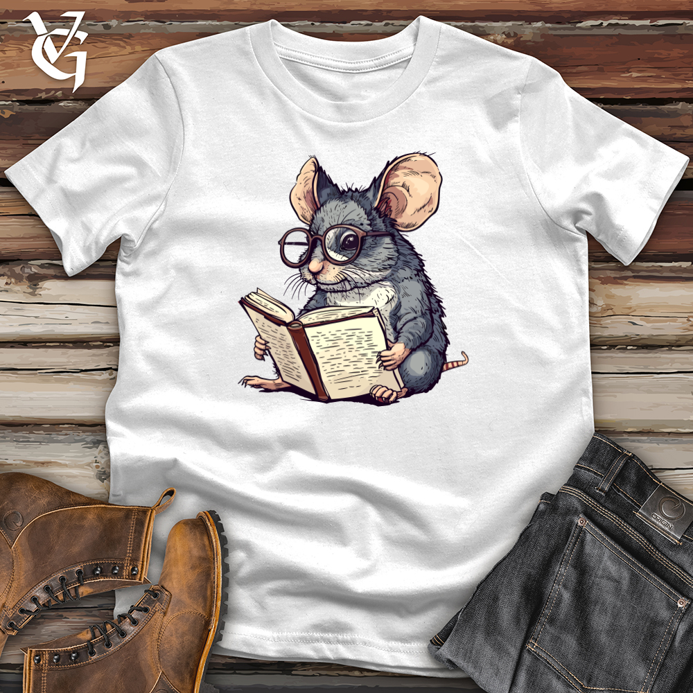 Mouse Bookworm Scholar Softstyle Tee