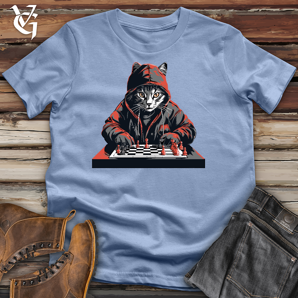 Viking Goods A Cat Playing Chess Cotton Tee