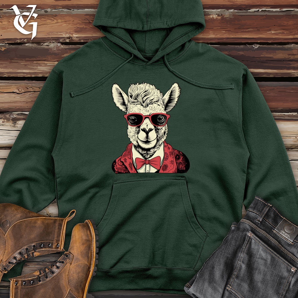 Viking Goods Alpaca High Andes Hipster Appeal Midweight Hooded Sweatshirt Alpine Green / L