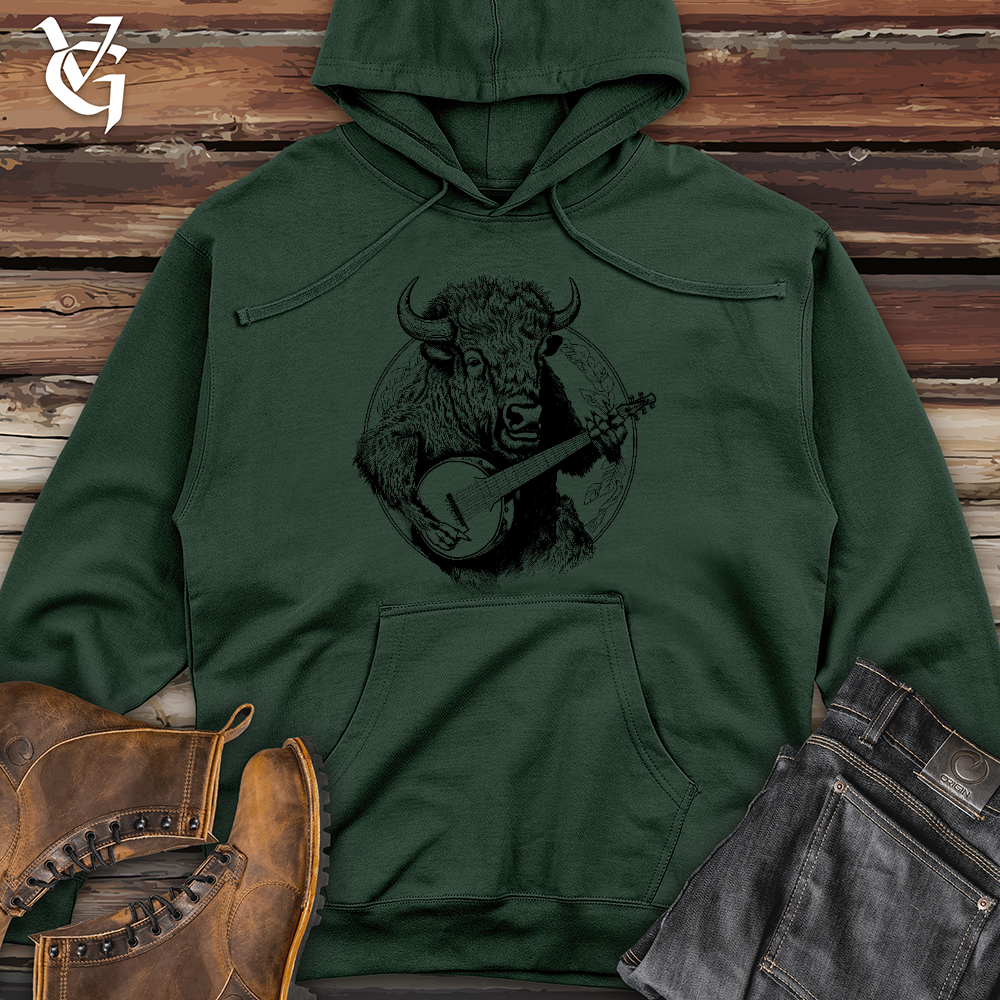 Viking Goods Banjo Bison Midweight Hooded Sweatshirt Alpine Green / L