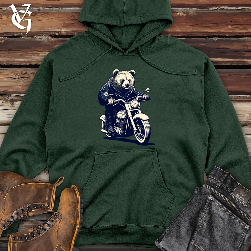 Viking Goods Bear Officer Roadside Patrol Midweight Hooded Sweatshirt Alpine Green / L