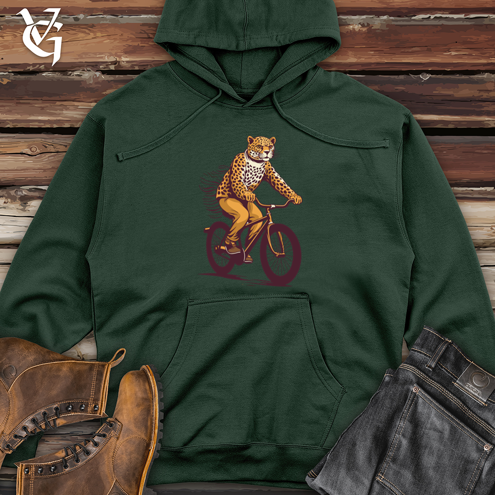 Viking Goods Cheetah Bicycle Chase Midweight Hooded Sweatshirt Alpine Green / L