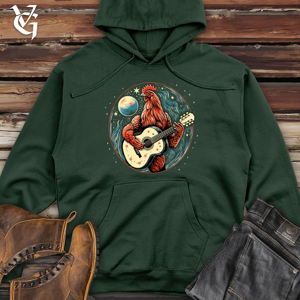 Viking Goods Cosmic Guitar Chicken Strum Midweight Hooded Sweatshirt Alpine Green / L