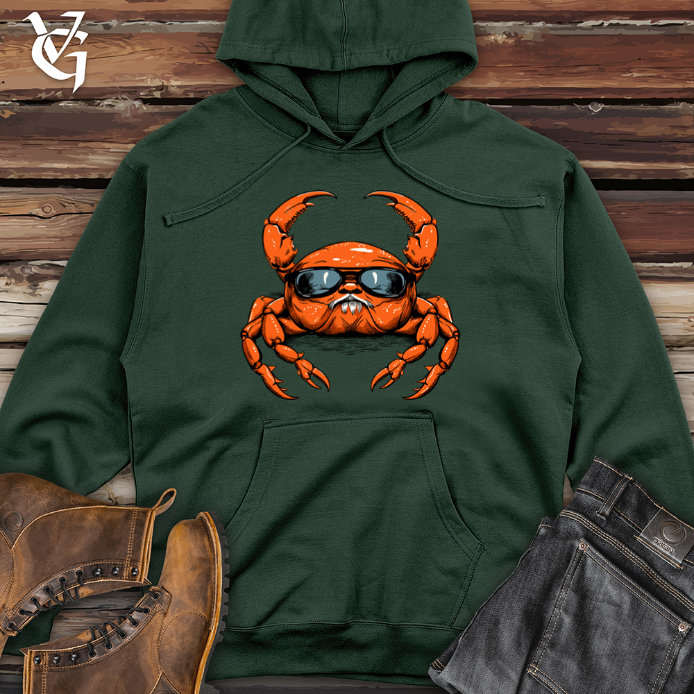 Viking Goods Crab Coastal Crawl Midweight Hooded Sweatshirt Alpine Green / L