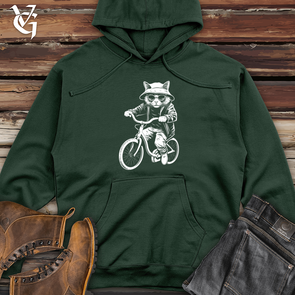 Viking Goods Feline Cycle Whisker Jaunt Adventure Midweight Hooded Sweatshirt Alpine Green / L