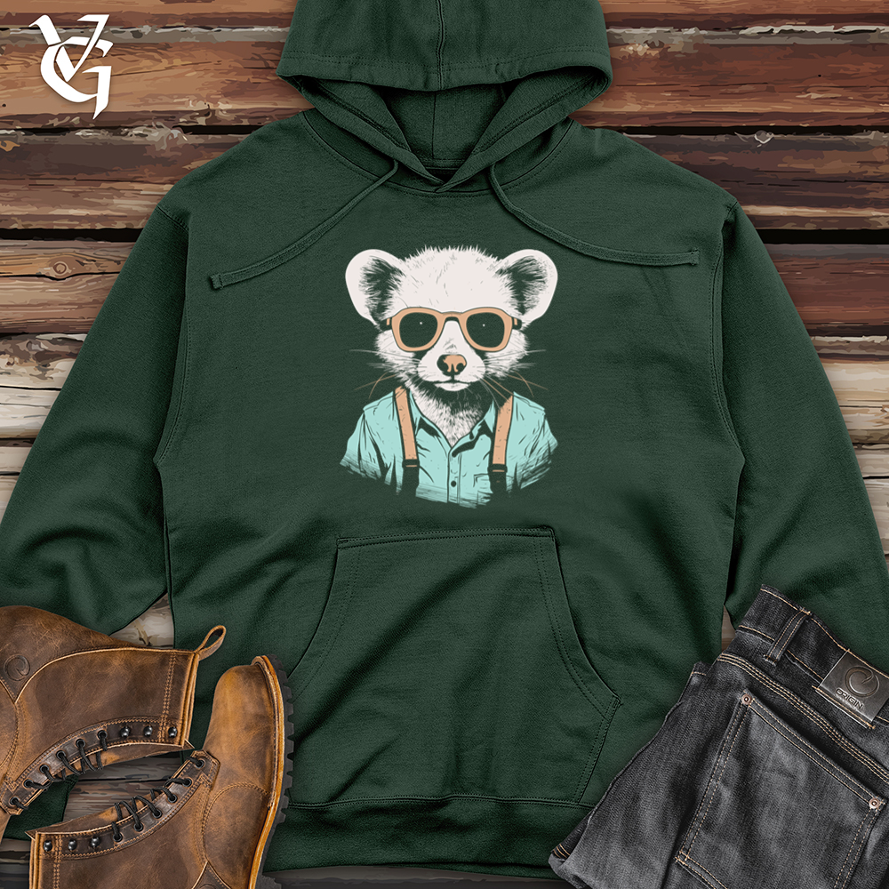 Viking Goods Ferret Fashion Midweight Hooded Sweatshirt Alpine Green / L