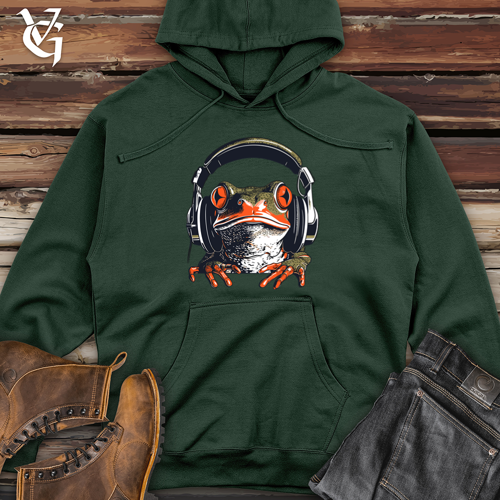 Viking Goods Frog Pond Beat Headphone Rhythm Midweight Hooded Sweatshirt Alpine Green / L