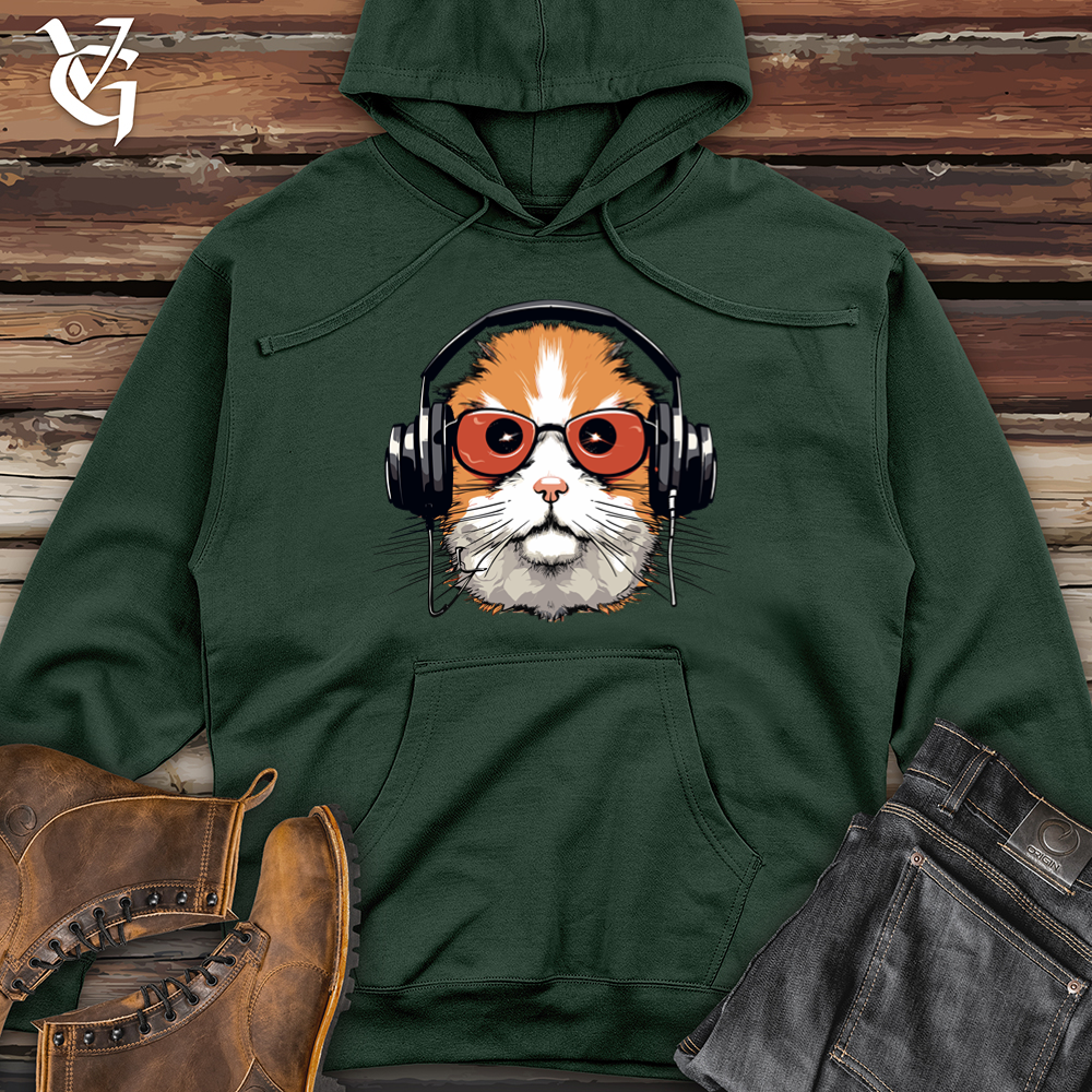 Viking Goods Hamster Headphone Harmony Midweight Hooded Sweatshirt Alpine Green / L