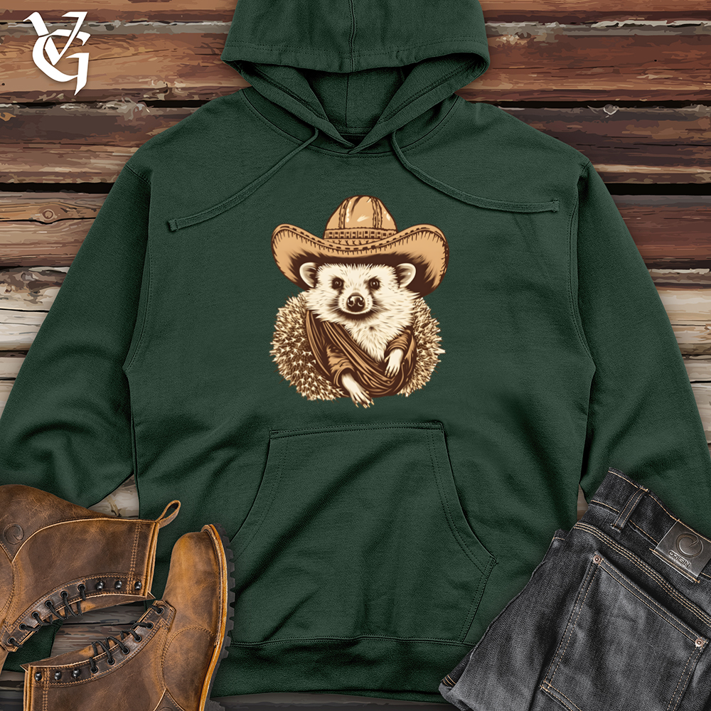 Viking Goods Hedgehog Cowboy Charm Midweight Hooded Sweatshirt Alpine Green / L